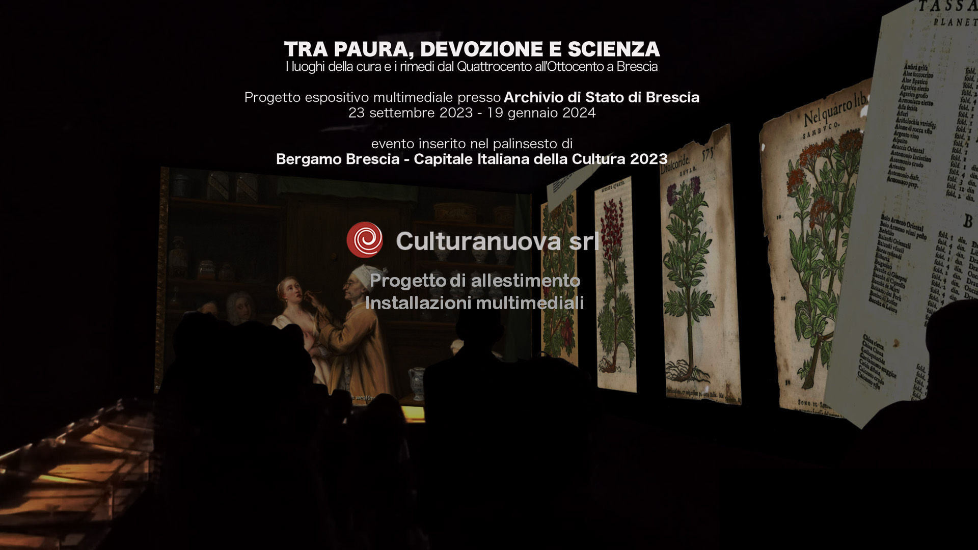 Restyling della sala mostre con video immersivo e touchscreen